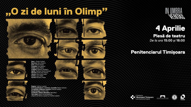 Eveniment inedit la Penitenciarul Timișoara: publicul este invitat să vadă „O zi de luni în Olimp”, o piesă de teatru jucată de deținuți